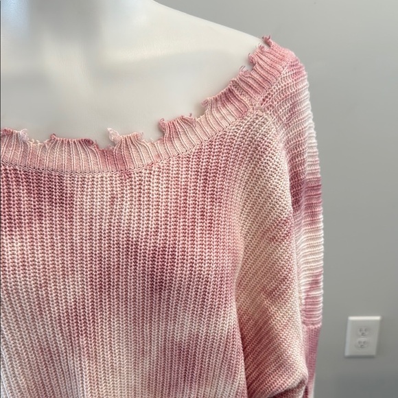 FATE XS Pink Tie-Dye Knit Sweater - Picture 3 of 9